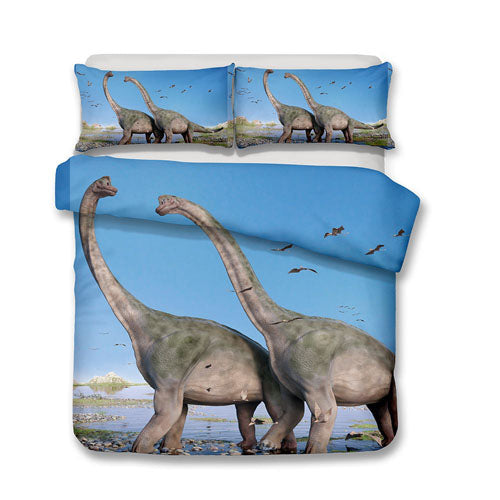 3D Brontosaurus Duvet Cover Set