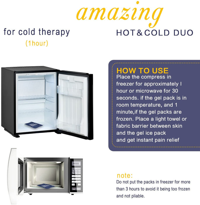 Pain Relieve Hot Cold Reusable Gel Pack 4 Pack