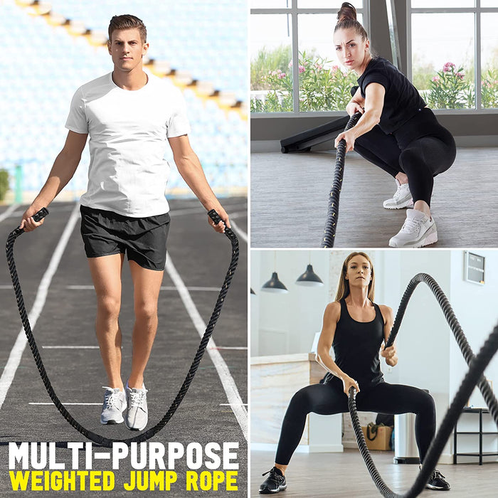 Back Ropes Gym Heavy Battle Ropes Weighted Fitness Jump Rope 5×280cm — Off The Back