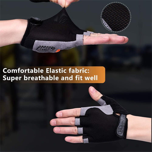 Half Finger Foam Pad Cycling Gym Gloves Large