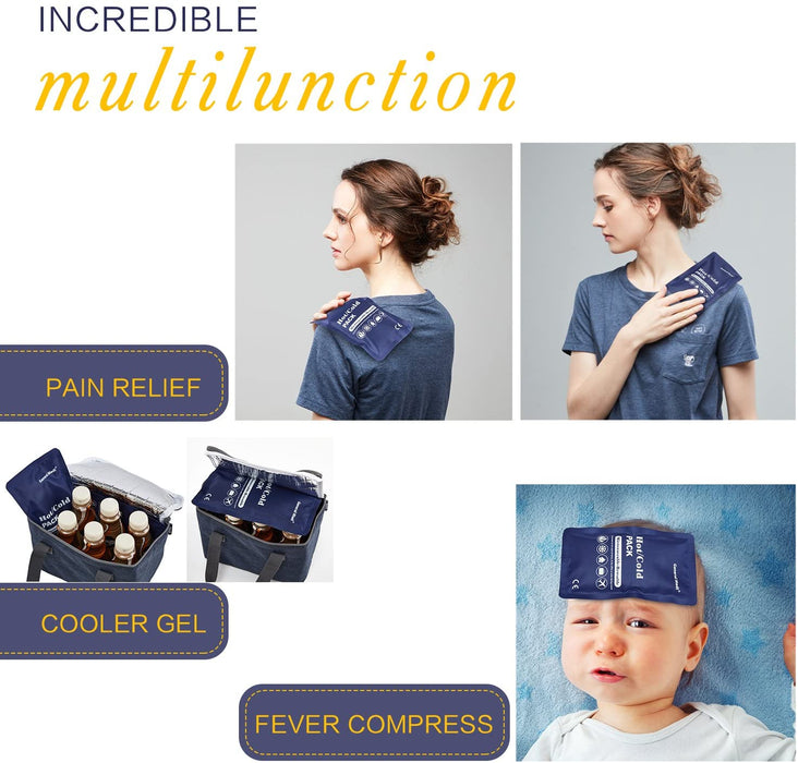 Pain Relieve Hot Cold Reusable Gel Pack 4 Pack