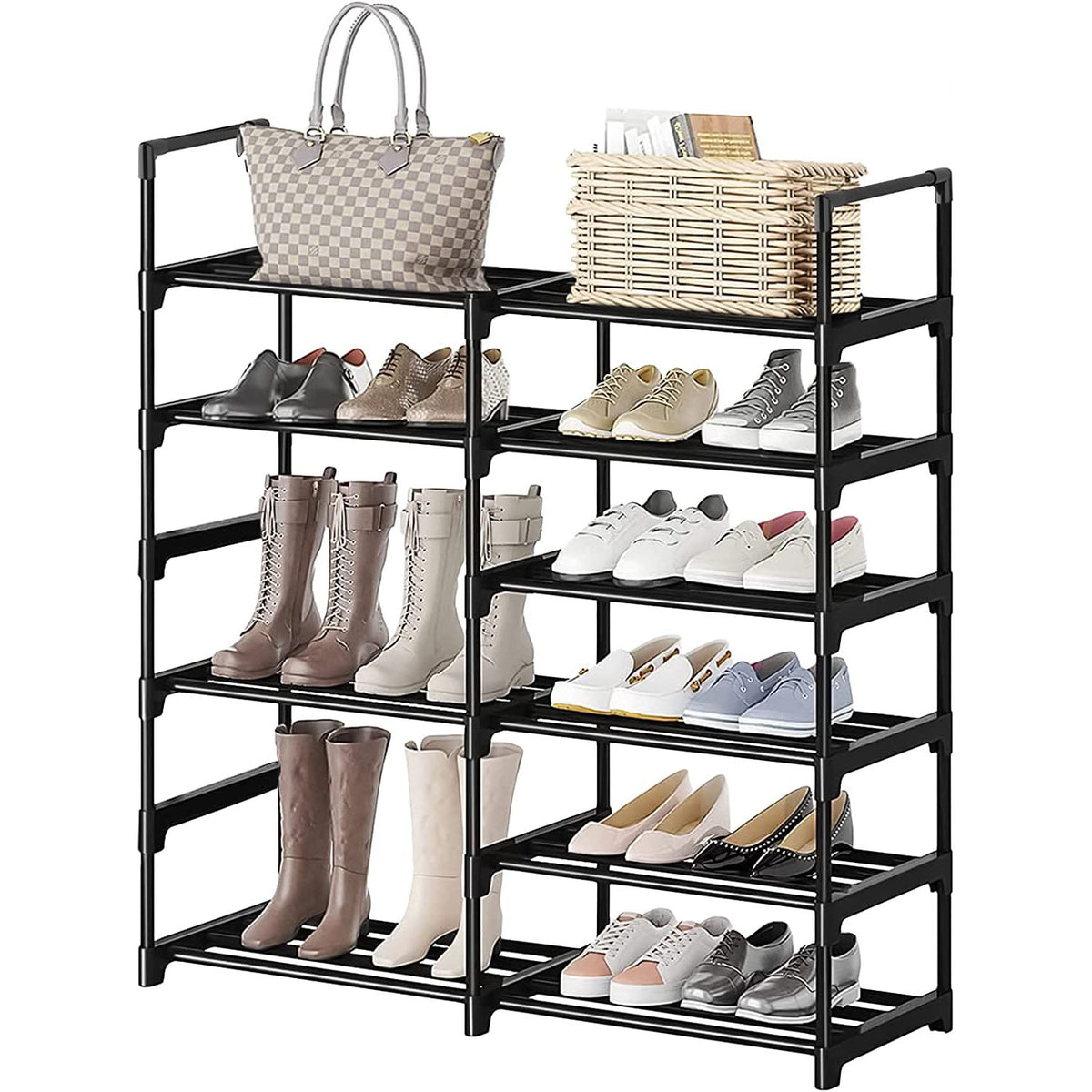 6+6 Tiers Tall Shoe Rack Storage Shelf