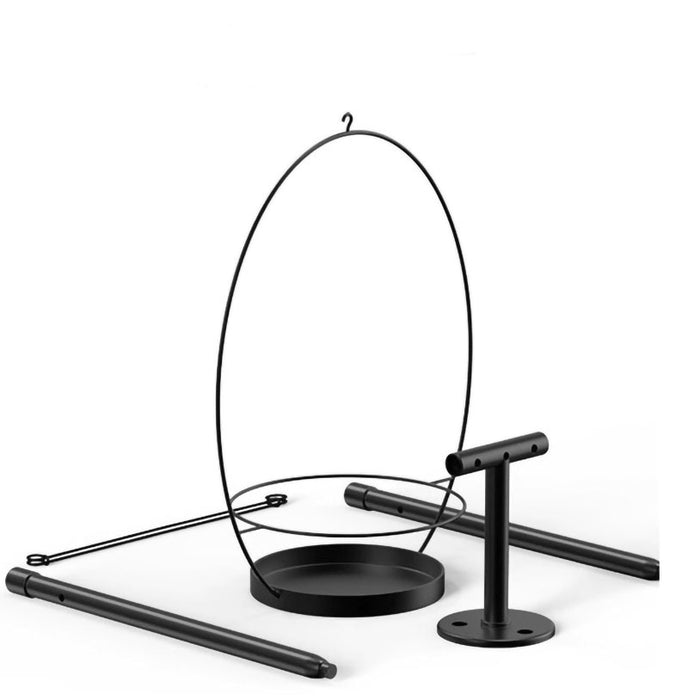 3 Pot Hanging Planter Herb Rack Black