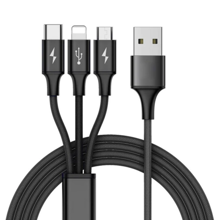 Extreme 3in1 Charging Cable Black