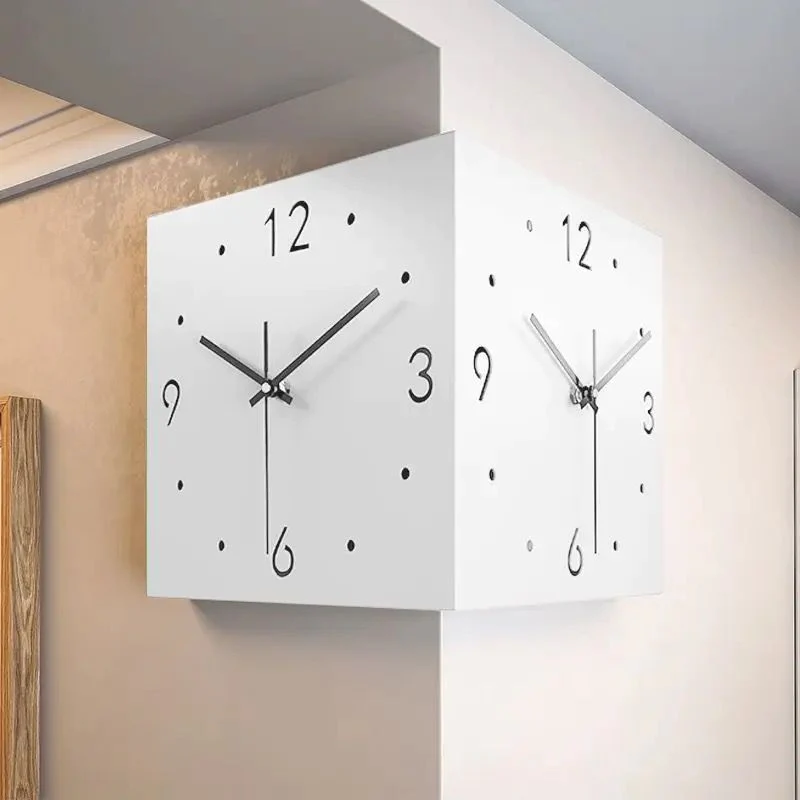Two-Faced Corner Wall Clock — Off The Back
